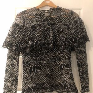 Zara crocheted lace top
